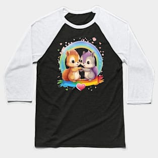 Valentine Squirrel Baseball T-Shirt